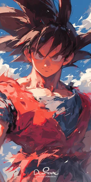 Street Art Style Goku Anime Portrait