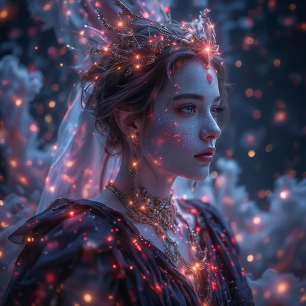 Cosmic Queen of Hearts Hologram