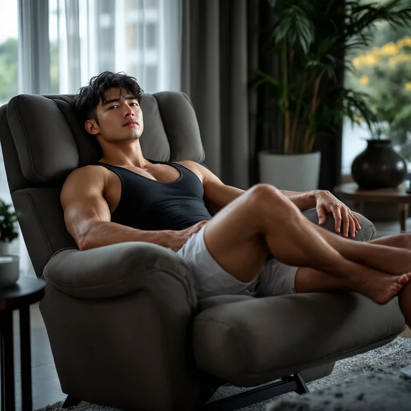 Korean Bodybuilder Lifestyle Portrait