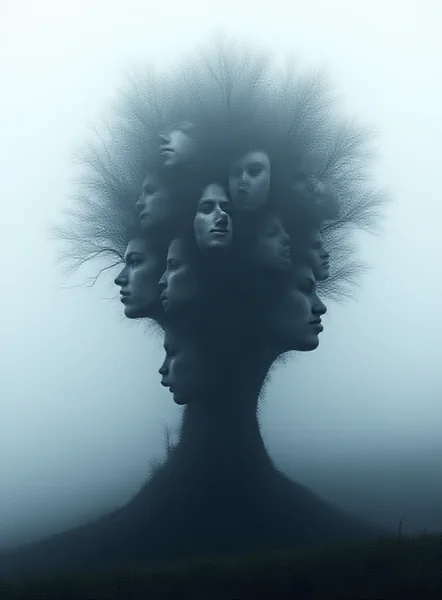 Tree of Faces Surreal Photography