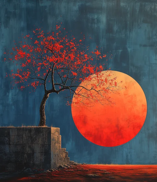 Moonlight in Bloom Figurative Painting