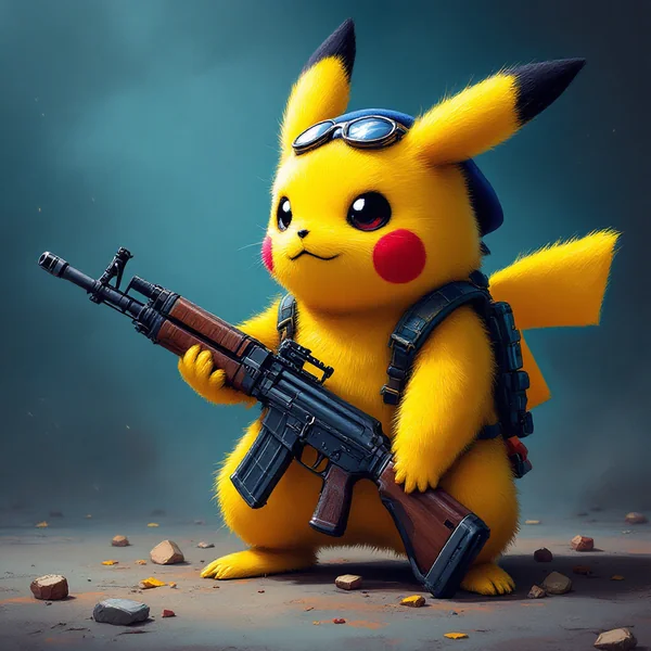 Stylized Cartoon Mashup AI Art Concept