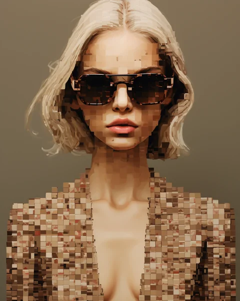 Glitch Vogue Fashion Portrait