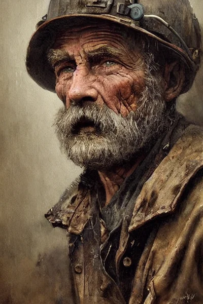 19th Century Coal Miner Portrait