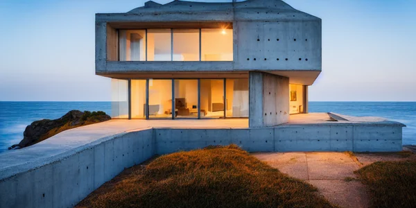 Modern Glass House by the Sea