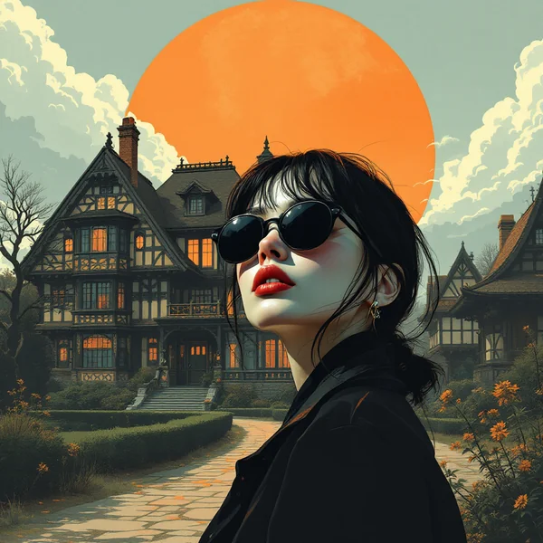 Cyberpunk Manor Fashion Illustration
