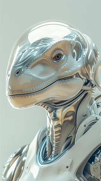 Alien Dinosaur in 9:16 Aspect Ratio: Sci - Fi Creation