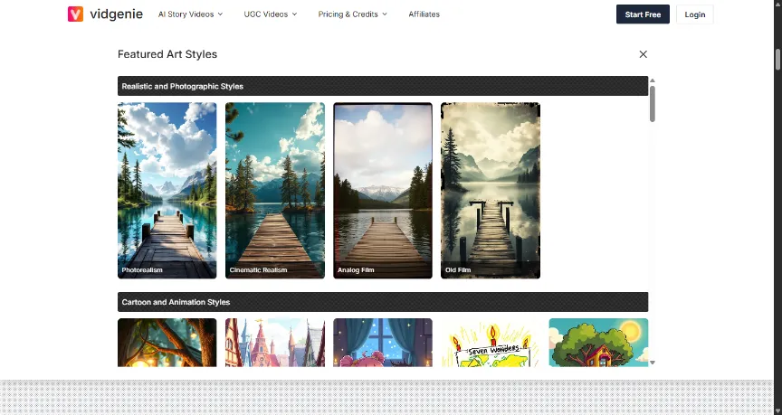 Artistic Featured Art Styles Gallery