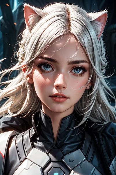 White-Haired Sith Girl Fantasy Art