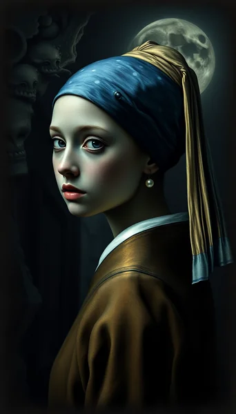 Lovecraftian Girl with Pearl Earring