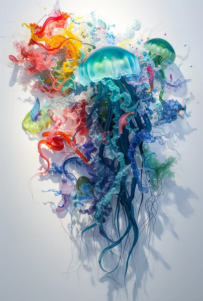 Abstract Jellyfish Fantasy Painting