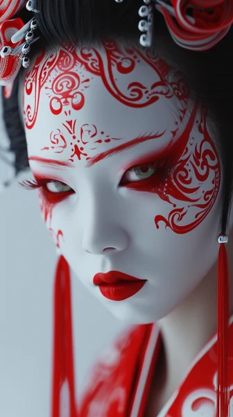 Gothic Futurism Japanese Portrait