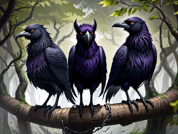 Gothic Ravens Dark Fantasy Art