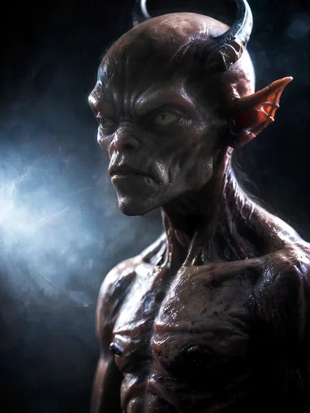 Demonic Merman Cinematic Portrait