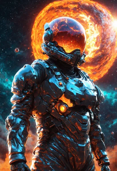 Anime Pilot Falling into Cosmos