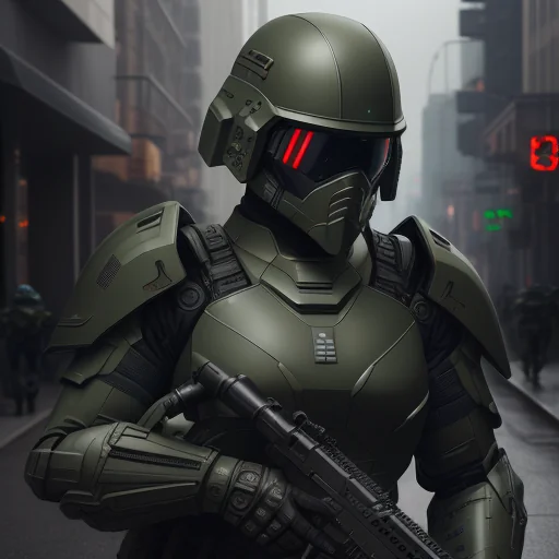Futuristic Soldier Tactical Portrait