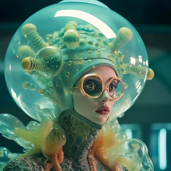 Fishbowl Head Surreal Fashion