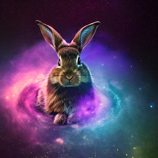 Cosmic Rabbit Galaxy Art