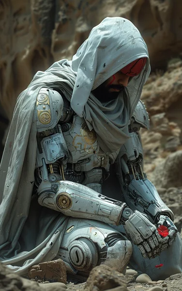 Sikh King Mecha Desert Art