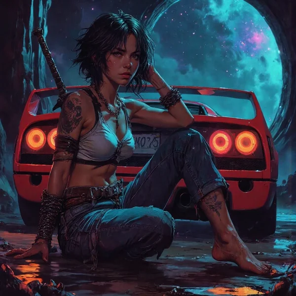 Female Warrior and Ferrari Moments: Action and Beauty
