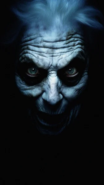 Creepy Old Lady Ghost Horror Portrait