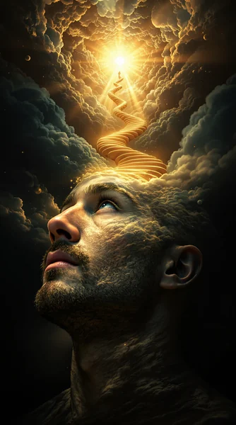 Surreal Staircase Mind Portrait