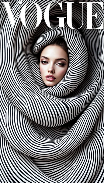 Vogue Striped Surreal Cover Art