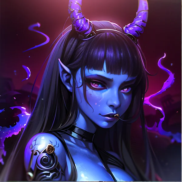 Tiefling Demon Girl Portrait