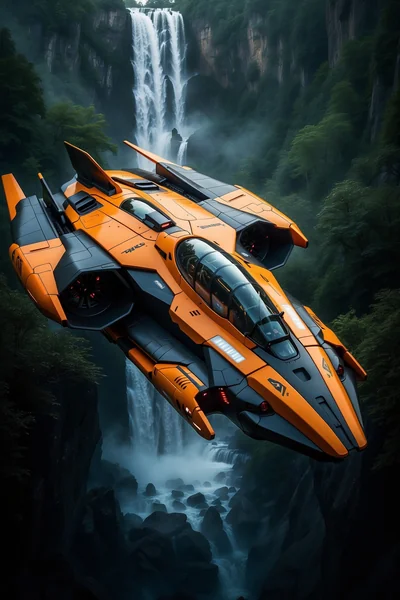 Futuristic Hover Spacecraft Design