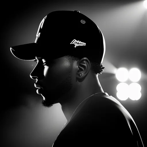 Rapper Emerging from Fog Concert Shot