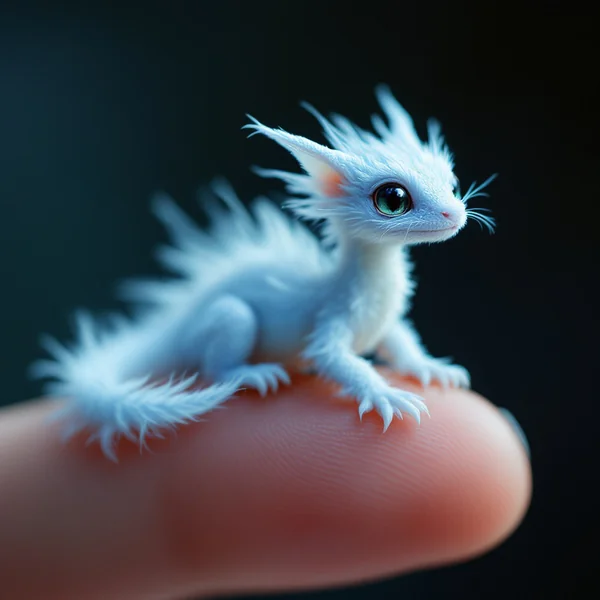 Tiny Fluffy Dragon Macro Art