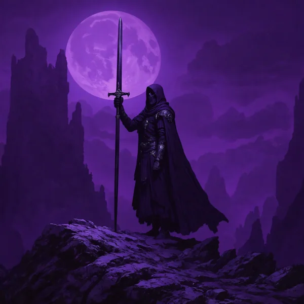Dark Poetic Fantasy Art Purple