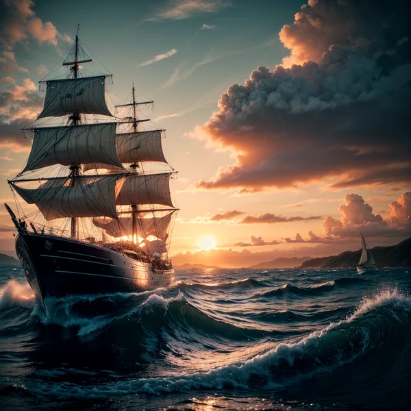 Underwater Ship Tentacle Fantasy