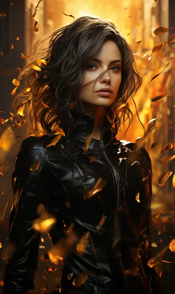 Futuristic Leather Suit Fashion