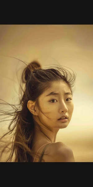 Symmetrical Asian Beauty Portrait