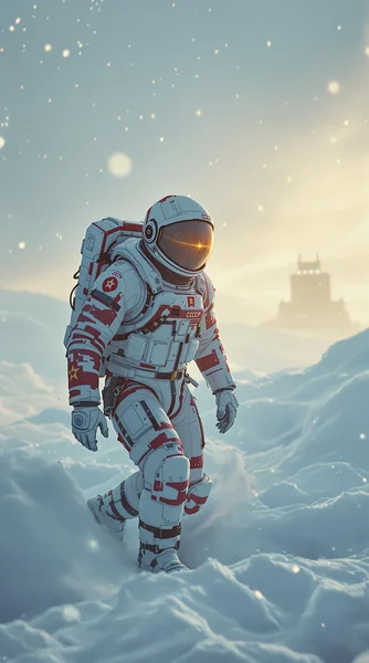 Soviet Sci-Fi Explorer Blizzard Scene