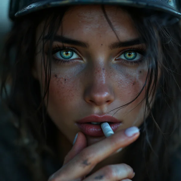Industrial Worker Woman Portrait