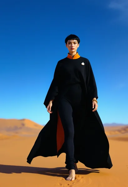 Futuristic Desert Cleric Woman Portrait
