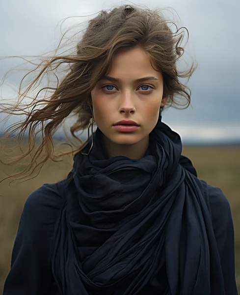 Fine Art Woman in Field Portrait