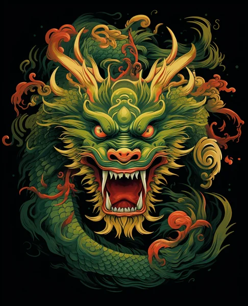 Chinese Dragon Graphic Art