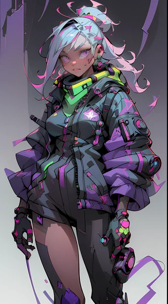 Cyberpunk Neon Girl Wallpaper