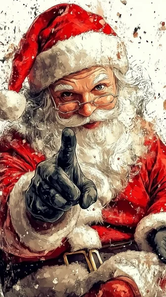 Santa Claus Christmas Card Art