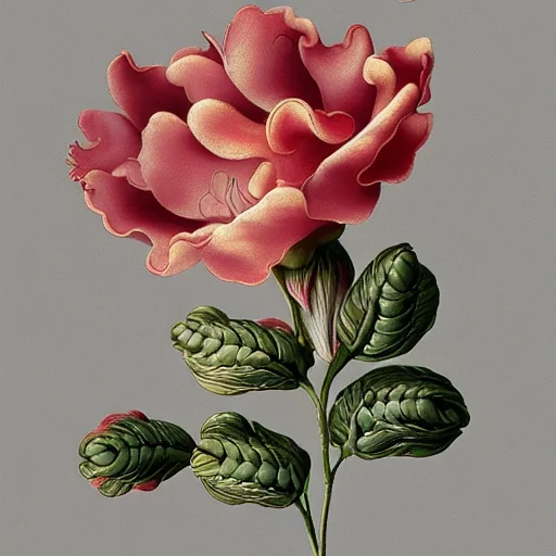 Biomorphic Flower Painting Art