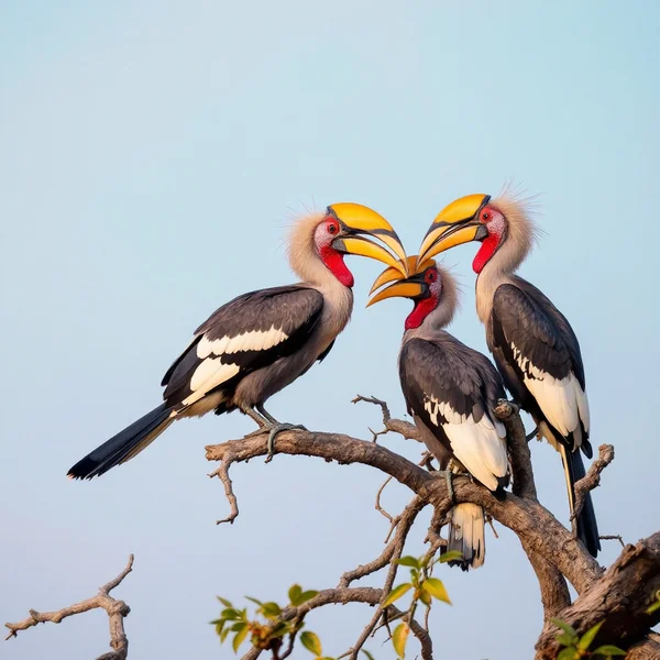 Hornbills Morning Nature Scene