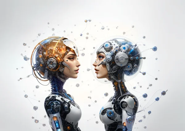 Cyborg Romance Sci-Fi AI Art