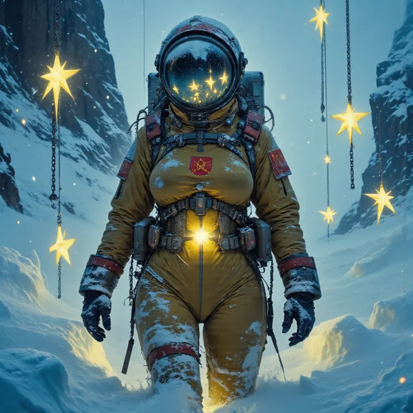 Soviet Retrofuturism Arctic AI Scene