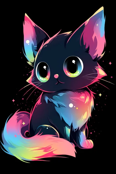 Cute Vector Cat T-Shirt Design