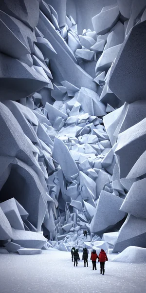 Antarctic Ice Tunnel Fantasy Art