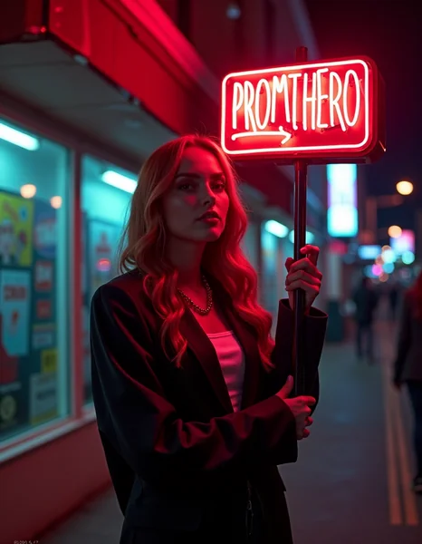 Cyberpunk Neon Street Portrait