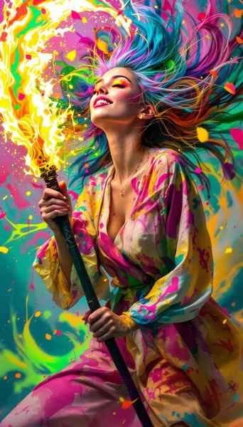 Abstract Flame Artist Fantasy AI Art